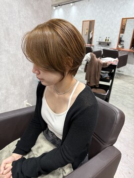 シールドヘアー 沖縄 新都心(C'LD Hair) 那覇美容室/おもろまち美容室/シナモンベージュ/小顔ショート