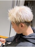 島田叶夢　ホワイトブランド×スパイキーショート