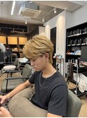 MEN’S HAIR/ブルーブラック/フェザーパーマ/船橋