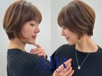 エアー 横浜(AIR)の写真/明るい白髪染めや白髪ぼかしも◎髪質、ダメージヘアでお悩みの方から高い支持！上品でナチュラルなツヤ髪へ
