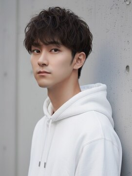 ボヌール メンズ 茨木(Bonheur) 30代40代メンズニュアンスマッシュパーマ