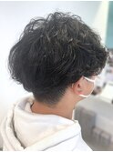 波巻きシャドウパーマ黒髪ニュアンスパーマダウンパーマ/本厚木