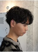 センターパートシャドウパーマルーズパーマスパイラルパーマ