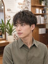 カラン エ ノエル(Calin et Noel)&nbsp;メンズマッシュ韓国マッシュマッシュショート毛流れパーマ