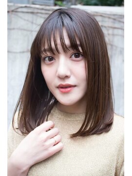 オースティン 門前仲町(AUSTIN) 大人かわいい前髪セシルカットココアブラウンフリンジウェーブ