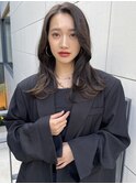 韓国ヘア20代30代40代 くびれヘア  アッシュグレージュM1119
