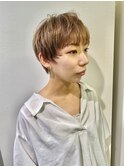 ハイトーンベージュのニュアンスマッシュ