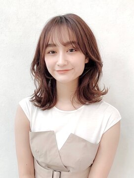 ジュネス 銀座(JYUNESU) ★大人ミディアム外ハネ小顔くびれヘア透明感カラー韓国風/銀座