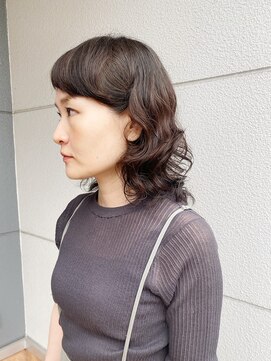 ヘアーアイストゥーレ(HAIR ICI TRE) ミディアム　パーマ　　30代　40代
