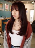 【ロングレイヤー/中里千尋】フェイスレイヤー/ボルドー