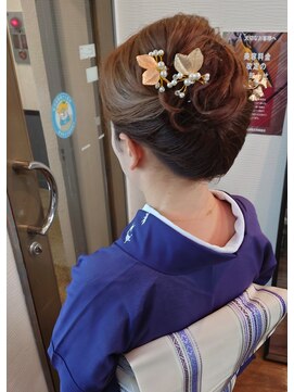 かぐや姫 エルモード フェレ美容室 行徳店 大人の浴衣ヘアー＋浴衣着物