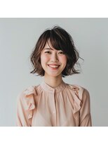 ヘアメイク リーフ 茂原店(HAIRMAKE Leaf)&nbsp;セミディ/うる艶髪/大人可愛いオリーブベージュ/美髪