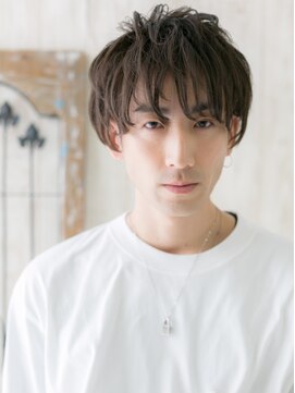 モッズヘア メン 新所沢店(mod's hair men) 透けバングで優し気マットブラウン束感ウェットスタイルb新所沢