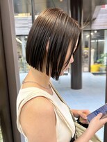 ミィ 表参道(mee.) 黒髪/ボブウルフ/ネビージュ/小顔/ワンレン/髪質改善/前髪