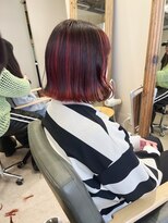 チェレ ロッソ 金剛店(Chere rosso)&nbsp;20代30代アンブレラカラー・30代ボブデザインカラーワインレッド