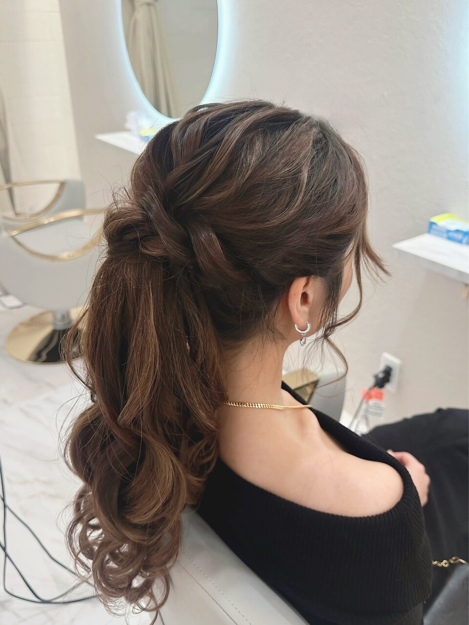 中間ポニー / 北新地ヘアセット：L245584499｜クラン 北新地店(Clan)の
