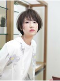 ■オリーブアッシュ小顔切りっぱなしロブM.SLASH自由が丘6-13