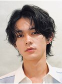 原宿シャドウパーマメンズカット波巻きスパイラルパーマ韓国30代