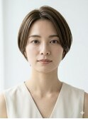 ハンサムショートショートボブセンターパート前髪無し
