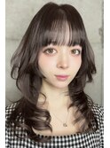 グレージュ×ウルフ×ハッシュカット×小顔/秋カラー先取り