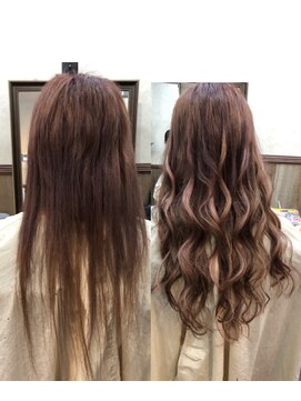 ディー エメ(D-aimer-) ピンクブラウン系メッシュ