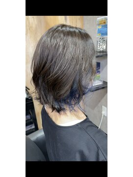 さぶちゃん 柏 インナーカラーブルー