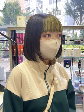 ゼスト 吉祥寺店(ZEST) 【誰とも被らないイエローインナーカラー】zest吉祥寺 青木桜