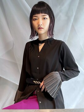 イトシテ インナーピンクパープル×切りっぱなし外ハネボブ【本多身和子】