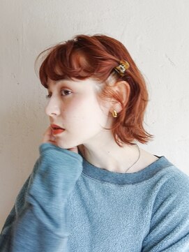 ルル 表参道(lulu.) 暖色カラー/暖色/オレンジ/ピンク/ボブ/重めカット