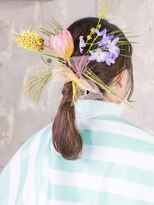 くらげ美容院 武蔵小杉&nbsp;佐藤生花店コラボ[花と生きるヘアセット]NO.1