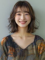 アルトリスト(Altruist Aging×HAIR&SPA)&nbsp;★ダークアッシュ大人ガーリーボブ着物ミディアムレイヤーカット