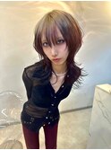 ロングウルフカットレイヤーカットシャギーウルフY2Kウルフ