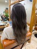 根元縮毛矯正＋毛先デジタルパーマ＋カラーリング＋スチーム保湿TR　25000
