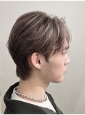 プラチナグレージュニュアンスセンターパートウルフ