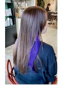 インナーカラー×アクリルパープル×デザインカラー