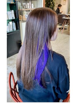 ビハインドザカーテン(BEHIND THE CURTAIN) インナーカラー×アクリルパープル×デザインカラー