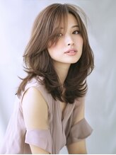 ★ダークアッシュ大人ガーリーボブ着物ミディアムレイヤーカット