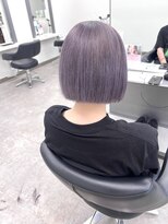 ガルボヘアー 桟橋店(garbo hair)&nbsp;ラベンダーグレー　秋冬　2025 ボブ　ハイトーン