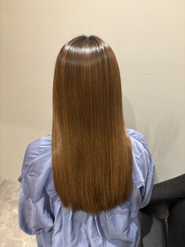 イオエ 西梅田(ioe) ブリーチなしカラー/髪質改善/ミルクティーベージュ/顔へア