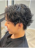 波巻きパーマ