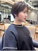 オリーブグレー/ショートボブ/ココアベージュ/黒髪/小顔/柏駅