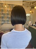 切りっぱなしボブ＆黒髪ヘアー　函南艶髪ショートヘア