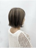 バレイヤージュ風外はねボブ