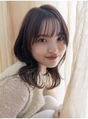 レイヤーカットハッシュカット顔まわりミディアムロング