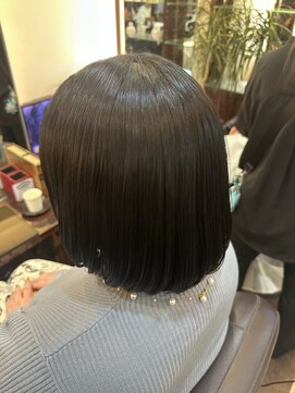 キャラ 池袋本店(CHARA) 【No.1美髪】ボブでもサラサラ艶髪◎話題の曲がる縮毛矯正が良い