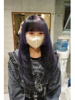 シィーム(cime)&nbsp;ラベンダー×ブラック　　デザインカラー　ハイトーン