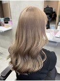 京都西院/ベージュカラー ブリーチ 髪質改善 ダブルカラー