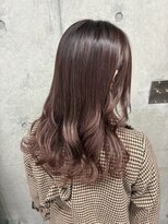 ワンエイティー 表参道(ONE EIGHTY)&nbsp;暖色系スプリングカラーセミロングスタイル