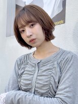 グリーンミドル(GREEN middle)&nbsp;顔周りレイヤーボブ/外ハネボブ/結べるボブ/ベージュカラー