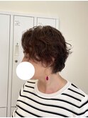 ふんわりひし形ショート×パーマ